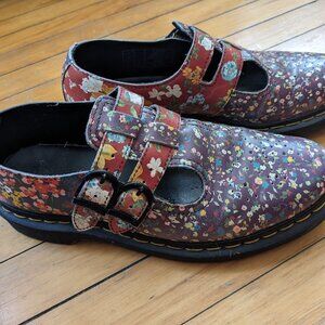 Triple-floral Dr Martens T-straps